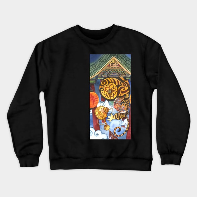 Chinese Tiger Crewneck Sweatshirt by Alina Chau